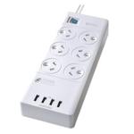 Sansai PAD-4066E 6ways w/4.8A USB X 4 outlets