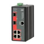 CTC Union IFS-402GSM-E IFS-402GSM-E 4x 10/100Base-T(X) plus 2x 100/1000Base-X SFP (Total 6 Ports), -40 ~ 75°C