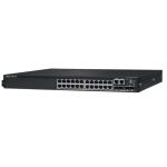 Dell Powerswitch N2224PX-ON, 24x1/2.5G, PoE 30W/60W, 4x25G, 2x40G Stacking 1xAC PSU, IO/PS airflow, OS6