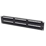 Dynamix PP-C6-48 48 Port 19'' Cat6 UTP Patch Panel T568A & T568B Wiring. 2RU. 110x Terminations