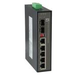 LevelOne IES-0600 Industrial Gigabit Ethernet Switch - 4 TX + 1 SFP + 1 Combo -40 to 75C, 9 to 60VDC