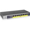 NETGEAR GS108PP 8-Port Gigabit Unmanaged PoE Switch (123W) - 1GbE PoE+ x8