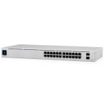 Ubiquiti UniFi USW-24-POE 26-Port Gigabit L2 Managed PoE Switch (95W) - SFP x2, 1GbE x8, 1GbE PoE+ x16