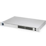 Ubiquiti UniFi USW-Pro-24-POE 26-Port 10G L3 Managed PoE Switch (400W) - SFP+ x2, 1GbE PoE+ x16, 1GbE PoE++ x8