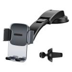 Baseus Easy Control Clamp Car Mount Holder (A Set) - Black