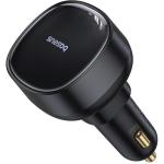 Baseus Enjoyment Pro 60W USB-A Car Charger with Retractable USB-C Cable - Cluster Black