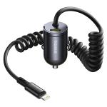 Baseus Tiny Star 30W Mini Car Charger with USB-C & Lighting Cable - Cosmic Black