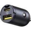 Baseus Tiny Star 30W Mini Car Charger - Cosmic Black 1x USB-A - 1x USB-C