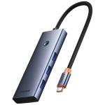 Baseus UltraJoy Series 7-Port Hub Docking Station - Space Grey USB 3.0 x 3, HDMI 4K60Hz, USB-C PD 100W, SD card reader x 1, microSD card reader x 1