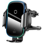 Baseus Light Electric Holder Wireless Charger - Black 15W Super Quick Charge Qi