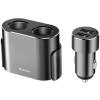 Baseus High Efficiency Pro 1-for-2 Car Cigarette Lighter 30W Cosmic Black Baseus High Efficiency Pro 1-for-2 Car Cigarette Lighter 30W Cosmic Black