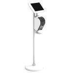 Bouncepad BP-FST/PRNT110-CCW Floorstand + Brother Printer Bracket - iPad 7th Gen 10.2 - White - Covered Home Button & Front Camera