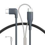Bouncepad BP-CAB-LCABCCB-STR USB-C Cable - 2m - Black Reinforced - Straight