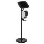 Bouncepad Floorstand + Brother Printer Bracket & Samsung Galaxy Tab A8 10.5 (2021) - Black - Exposed Home Button & Front Camera