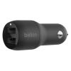 Belkin Dual USB-A Car Charger 24W - Black