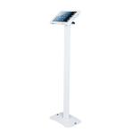 Koford Anti-theft Tablet Floor Stand - White - Height 1.1m - Square Metal Tube Floor Stand Only, Tablet Enclosure Faceplate Not Included Sold Seperately
