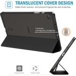 NICE - ( Black ) Slim Light Cover Stand Hard Shell Folio Case for Galaxy Tab S6 lite ( 2024 Model - SM-P62X ) with Pen Holder