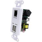 POE Texas Gigabit In-Wall Dual USB (with Ethernet Connector) PoE Splitter
