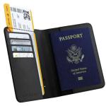 SATECHI Vegan-Leather Passport Cover with Find My