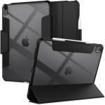 Spigen iPad Air 11"M2 (2024)/ iPad Air 10.9"(5th/4th Gen) Ultra Hybrid Pro Flip Case - Black - Built-in Apple Pencil Holder, Air Cushion Protective Technology, Hard Transparent Back Clear Cover