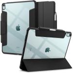 Spigen iPad Air 13" M2 (2024) Ultra Hybrid Pro Flip Case - Black - Built-in Apple Pencil Holder, Air Cushion Protective Technology, Hard Transparent Back Clear Cover