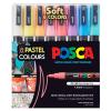 Uni PC3MSC8C Uni Posca Marker 0.9-1.3mm 8 Piece Pastel Colours PC-3M