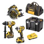Dewalt 18V/54V XR Mixed Voltage Li-Ion Brushless 3 Piece Combination Kit - 5.0Ah/6.0Ah