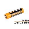 Fenix 18650 Li-ion Battery ARB-L18-3400 Rechargeable Battery Button-Top, 3400mAh, 3.6V, 12.24Wh, with Portection Circuit in the Anode