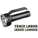 Fenix Work & Search & Rescue LR80R Rechargeable Searchlight Max 18,000 Lumens, Max 1,130m Bean Distance Head: 4.25" (108mm), Built-in 7.2V/12000 mAh Li-ion Battery Pack, Max 1,130m Beam Distance - Build-in Dual Ports incl USB-A and Type C