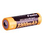 Fenix 14500 Li-ion Battery ARB-L14-2200U Rechargeable Battery Button-Top, 2200mAh, 1.5V, Built-In USB Type-C Charging Port, with Protection Circuit in the Anode