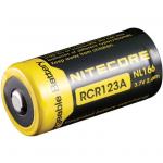 Nitecore Battery NL166 RCR123A  Li-ion Rechargeable Battery. 3.7 Volts 650mAh 2.4Wh. Premium Rechargeable Lithium Battery Good for 500 Cycles and Perfect for High Drain Devices Compatible with Netgear Arlo Series Rechargeable Cameras