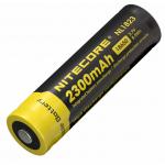 Nitecore Battery NL1823 18650 Li-ion Rechargeable Battery. 2300 mAh 3.7V 8.5Wh Premium Rechargeable Lithium Ion Battery Good for 500 Cycles and Perfect for High Drain Devices