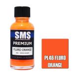 SMS PL46 AIRBRUSH PAINT 30ML PREMIUM FLURO ORANGE ACRYLIC LACQUER SCALE MODELLERS SUPPLY