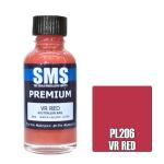 SMS PL206 AIR BRUSH PAINT 30ML PREMIUM VR RED  ACRYLIC LACQUER SCALE MODELLERS SUPPLY