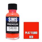 SMS PL47 AIRBRUSH PAINT 30ML PREMIUM FLURO RED ACRYLIC LACQUER SCALE MODELLERS SUPPLY