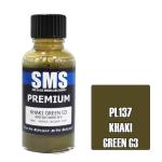 SMS PL137 AIR BRUSH PAINT 30ML PREMIUM KHAKI GREEN G3 ACRYLIC LACQUER SCALE MODELLERS SUPPLY