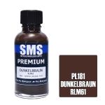 SMS PL181 AIR BRUSH PAINT 30ML PREMIUM DUNKELBRAUN RLM61  ACRYLIC LACQUER SCALE MODELLERSSUPPLY