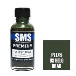SMS PL176 Airbrush Paint 30ml Premium US Helo Drab Acrylic Lacquer Scale Modellers Supply