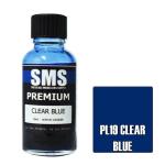 SMS PL19 AIRBRUSH PAINT 30ML PREMIUM CLEAR BLUE ACRYLIC LACQUER SCALE MODELLERS SUPPLY