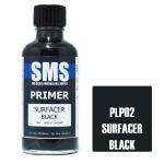 SMS PLP02 Airbrush Paint 50ml Primer Surfacer Black Acrylic Lacquer Scale Modellers Supply