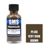 SMS PL148 AIR BRUSH PAINT 30ML PREMIUM VERY DARK BROWN SCC NO.1A  ACRYLIC LACQUER SCALE MODELLERS SUPPLY