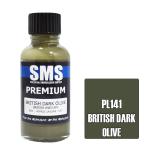 SMS PL141 AIR BRUSH PAINT 30ML PREMIUM BRITISH DARK OLIVE  ACRYLIC LACQUER SCALE MODELLERS SUPPLY