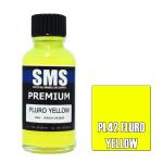 SMS PL42 AIRBRUSH PAINT 30ML PREMIUM FLURO YELLOW ACRYLIC LACQUER SCALE MODELLERS SUPPLY