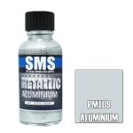 SMS PMT09 AIR BRUSH PAINT 30ML METALLIC ALUMINIUM  ACRYLIC LACQUER SCALE MODELLERS SUPPLY