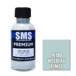 SMS PL190 AIR BRUSH PAINT 30ML PREMIUM HELLBLAU RLM78 ACRYLIC LACQUER SCALE MODELLERS SUPPLY