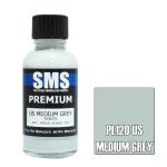 SMS PL120 AIR BRUSH PAINT 30ML PREMIUM US MEDIUM GREY  ACRYLIC LACQUER SCALE MODELLERS SUPPLY