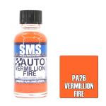 SMS PA26 Airbrush Paint 30ml Vermillion Fire Acrylic Lacquer Scale Modellers Supply