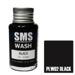 SMS PLW02 Airbrush Paint 30ml Wash Black Scale Modellers Supply