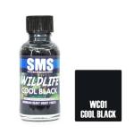 SMS WC01 Airbrush Paint 30ml Cool Black Acrylic Lacquer Scale Modellers Supply