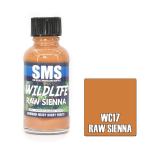 SMS WC17 Airbrush Paint 30ml Raw Sienna Acrylic Lacquer Scale Modellers Supply